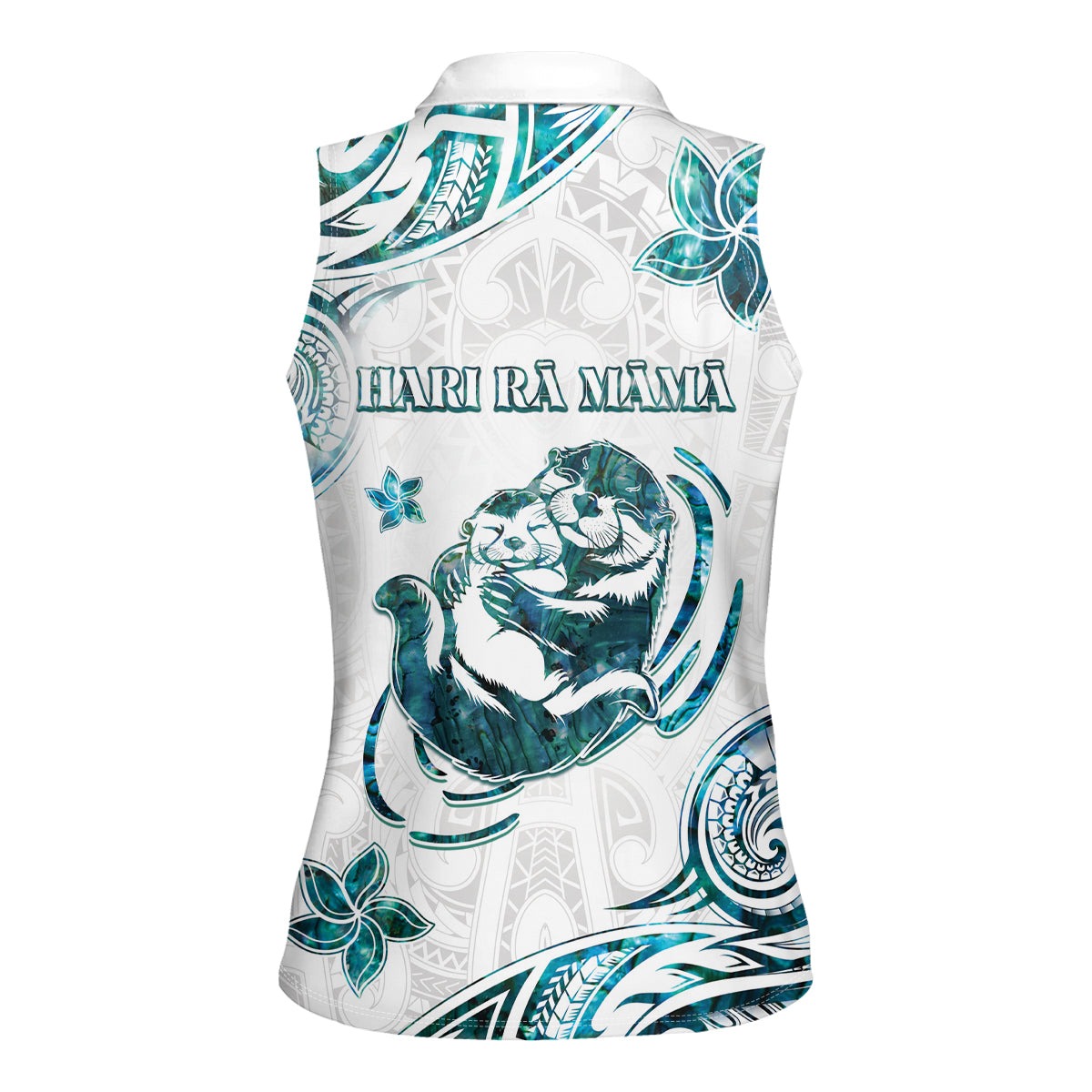 New Zealand Aotearoa Hari Ra Mama Women Sleeveless Polo Shirt A Mother's Love Is Like No Otter LT05 - Polynesian Pride