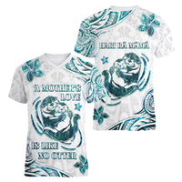 New Zealand Aotearoa Hari Ra Mama Women V-Neck T-Shirt A Mother's Love Is Like No Otter