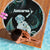 New Zealand Maori Taniwha Beach Blanket Silver Fern Paua Shell Version