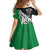 New Zealand And Ireland Rugby Custom Family Matching Off Shoulder Short Dress and Hawaiian Shirt Silver Fern With Celtic Cross