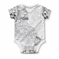 Hawaii Hibiscus With White Polynesian Pattern Baby Onesie LT05 - Polynesian Pride