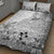 Hawaii Hibiscus With White Polynesian Pattern Quilt Bed Set