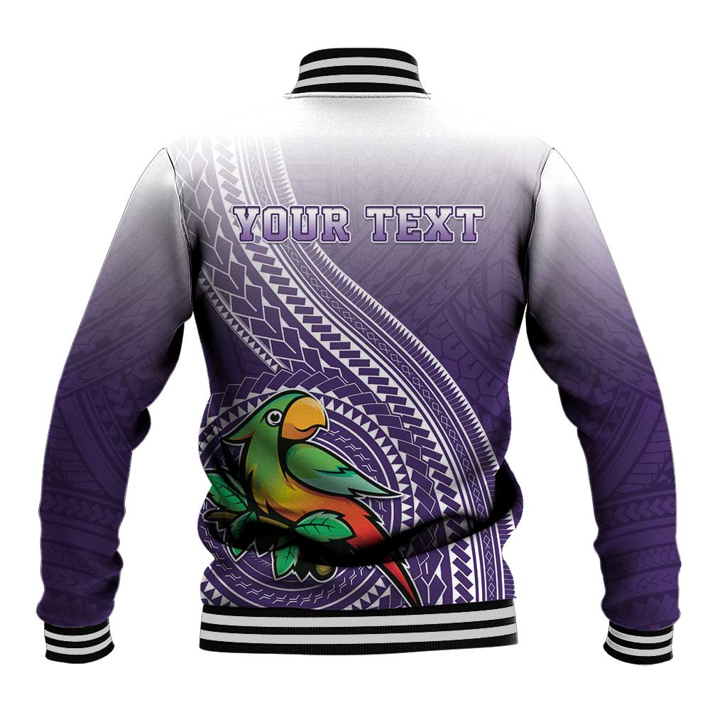 Personalized Manua High School Baseball Jacket Polynesian Tribal Pattern