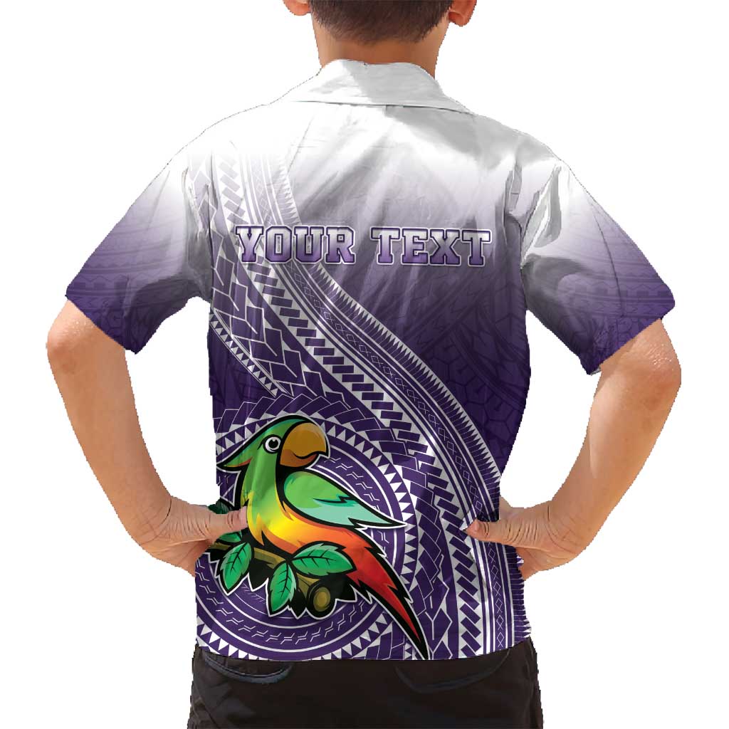 Personalized Manua High School Family Matching Off Shoulder Maxi Dress and Hawaiian Shirt Polynesian Tribal Pattern