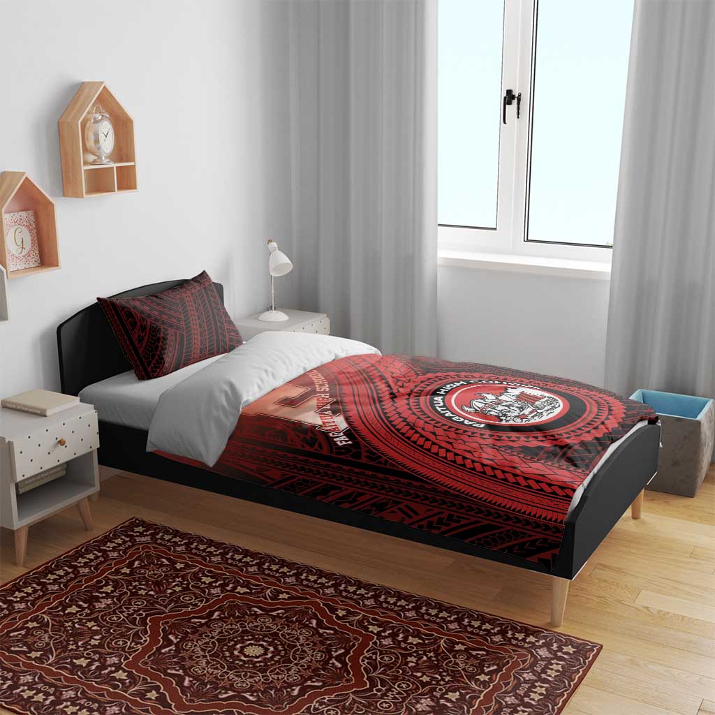 Fagaitua High School Bedding Set Polynesian Tribal Pattern