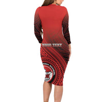 Personalized Fagaitua High School Family Matching Long Sleeve Bodycon Dress and Hawaiian Shirt Polynesian Tribal Pattern LT05 - Polynesian Pride