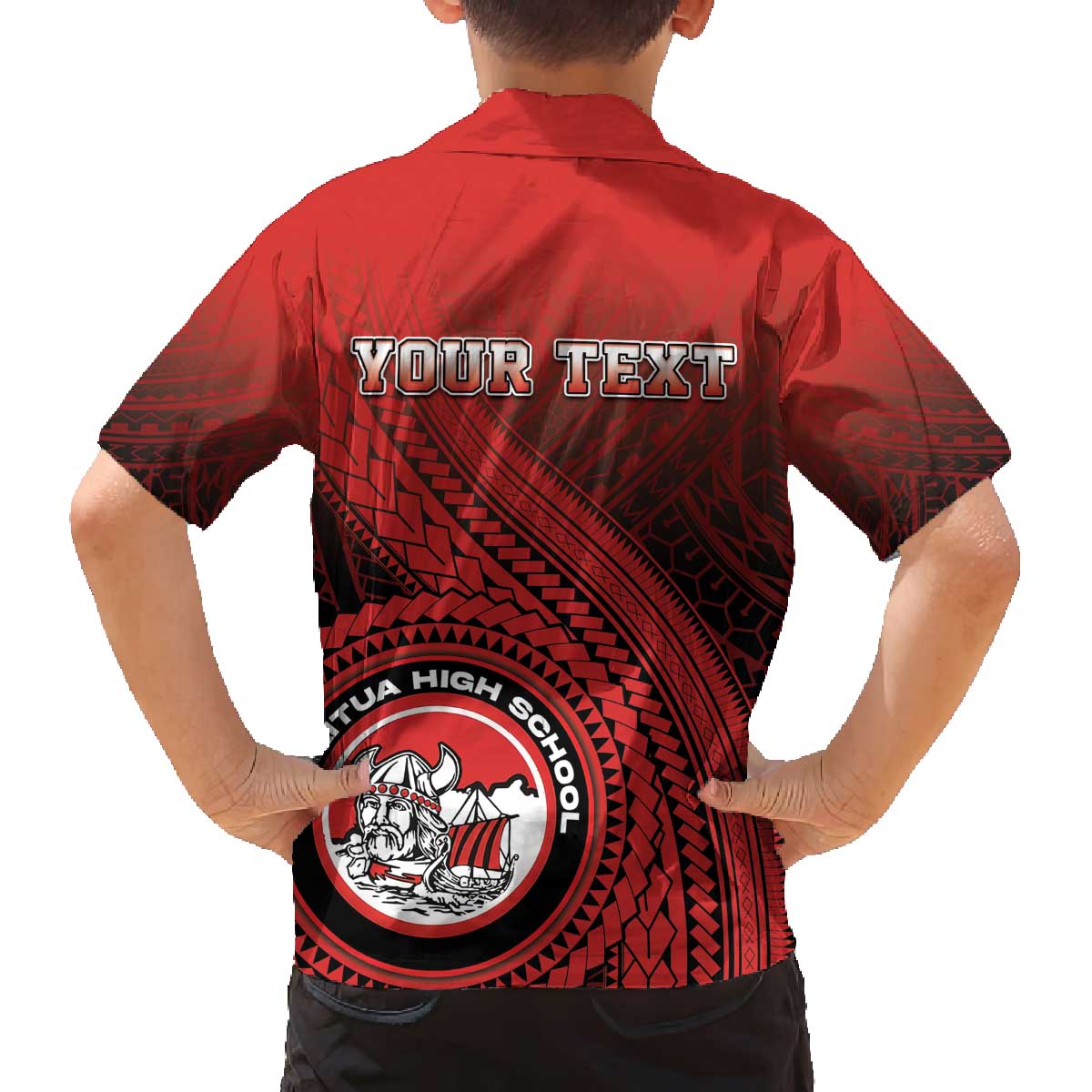 Personalized Fagaitua High School Family Matching Off The Shoulder Long Sleeve Dress and Hawaiian Shirt Polynesian Tribal Pattern LT05 - Polynesian Pride