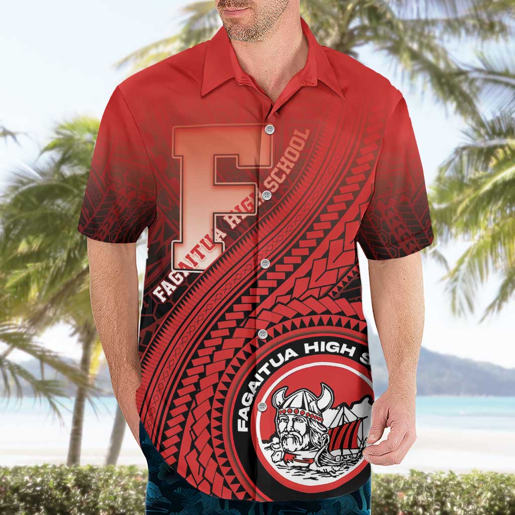 Personalized Fagaitua High School Hawaiian Shirt Polynesian Tribal Pattern
