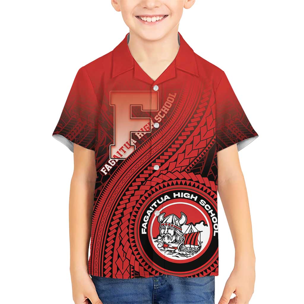Personalized Fagaitua High School Hawaiian Shirt Polynesian Tribal Pattern