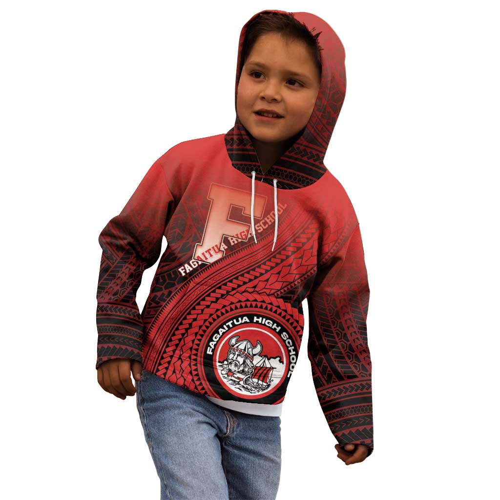 Personalized Fagaitua High School Kid Hoodie Polynesian Tribal Pattern