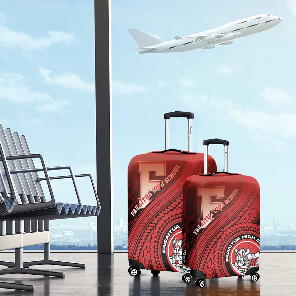 Fagaitua High School Luggage Cover Polynesian Tribal Pattern