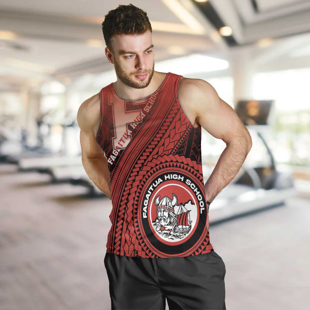 Personalized Fagaitua High School Men Tank Top Polynesian Tribal Pattern