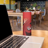 Personalized Fagaitua High School Skinny Tumbler Polynesian Tribal Pattern