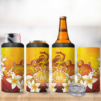 Tahiti Heiva Festival 4 in 1 Can Cooler Tumbler Tahitian Vahine Plumeria Flowers LT05 - Polynesian Pride