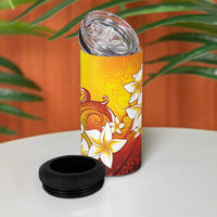 Tahiti Heiva Festival 4 in 1 Can Cooler Tumbler Tahitian Vahine Plumeria Flowers LT05 - Polynesian Pride
