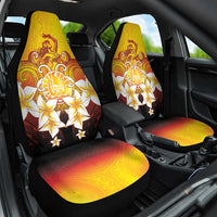 Tahiti Heiva Festival Car Seat Cover Tahitian Vahine Plumeria Flowers LT05 One Size Yellow - Polynesian Pride