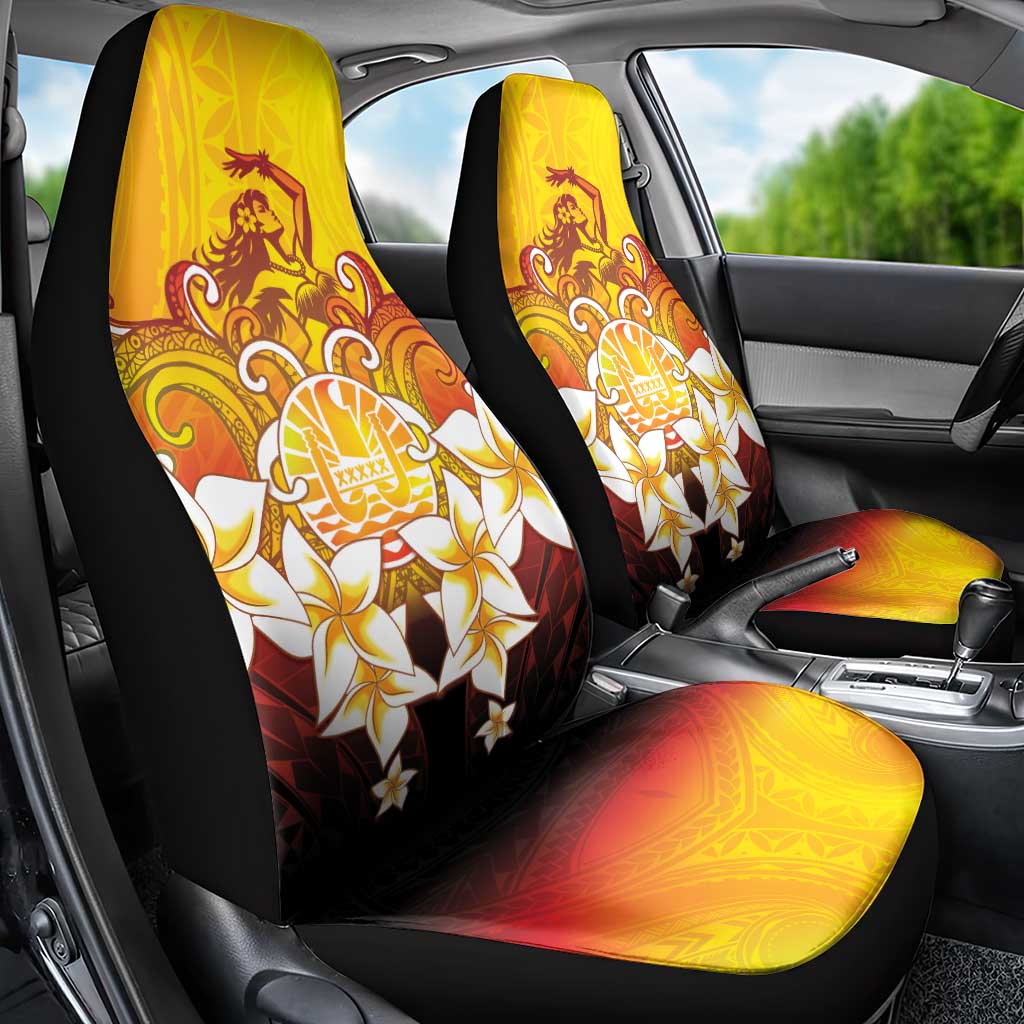 Tahiti Heiva Festival Car Seat Cover Tahitian Vahine Plumeria Flowers LT05 - Polynesian Pride
