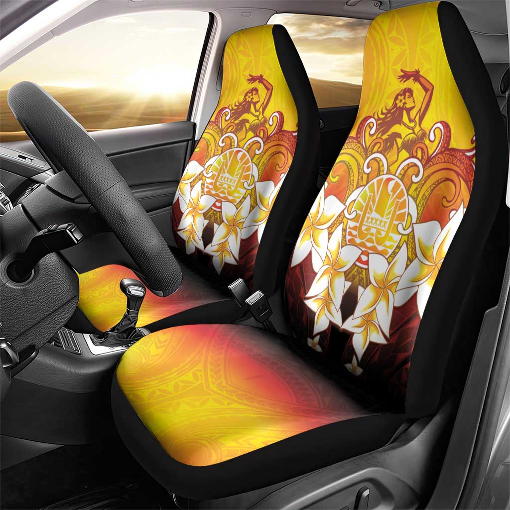 Tahiti Heiva Festival Car Seat Cover Tahitian Vahine Plumeria Flowers LT05 - Polynesian Pride