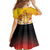 Tahiti Heiva Festival Family Matching Off The Shoulder Long Sleeve Dress and Hawaiian Shirt Tahitian Vahine Plumeria Flowers