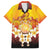 Tahiti Heiva Festival Family Matching Off The Shoulder Long Sleeve Dress and Hawaiian Shirt Tahitian Vahine Plumeria Flowers
