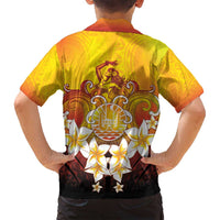 Tahiti Heiva Festival Family Matching Summer Maxi Dress and Hawaiian Shirt Tahitian Vahine Plumeria Flowers LT05 - Polynesian Pride