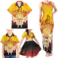 Tahiti Heiva Festival Family Matching Tank Maxi Dress and Hawaiian Shirt Tahitian Vahine Plumeria Flowers LT05 - Polynesian Pride