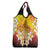 Tahiti Heiva Festival Grocery Bag Tahitian Vahine Plumeria Flowers