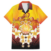Tahiti Heiva Festival Hawaiian Shirt Tahitian Vahine Plumeria Flowers LT05 Yellow - Polynesian Pride
