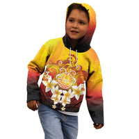 Tahiti Heiva Festival Kid Hoodie Tahitian Vahine Plumeria Flowers LT05 - Polynesian Pride