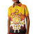 Tahiti Heiva Festival Kid Polo Shirt Tahitian Vahine Plumeria Flowers