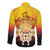 Tahiti Heiva Festival Long Sleeve Button Shirt Tahitian Vahine Plumeria Flowers