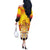 Tahiti Heiva Festival Off The Shoulder Long Sleeve Dress Tahitian Vahine Plumeria Flowers