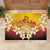 Tahiti Heiva Festival Rubber Doormat Tahitian Vahine Plumeria Flowers