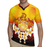Tahiti Heiva Festival Rugby Jersey Tahitian Vahine Plumeria Flowers LT05 - Polynesian Pride