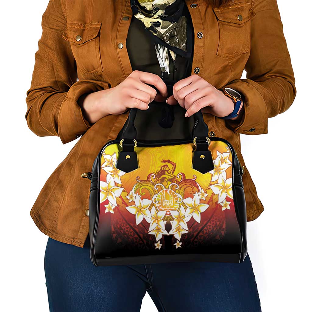 Tahiti Heiva Festival Shoulder Handbag Tahitian Vahine Plumeria Flowers