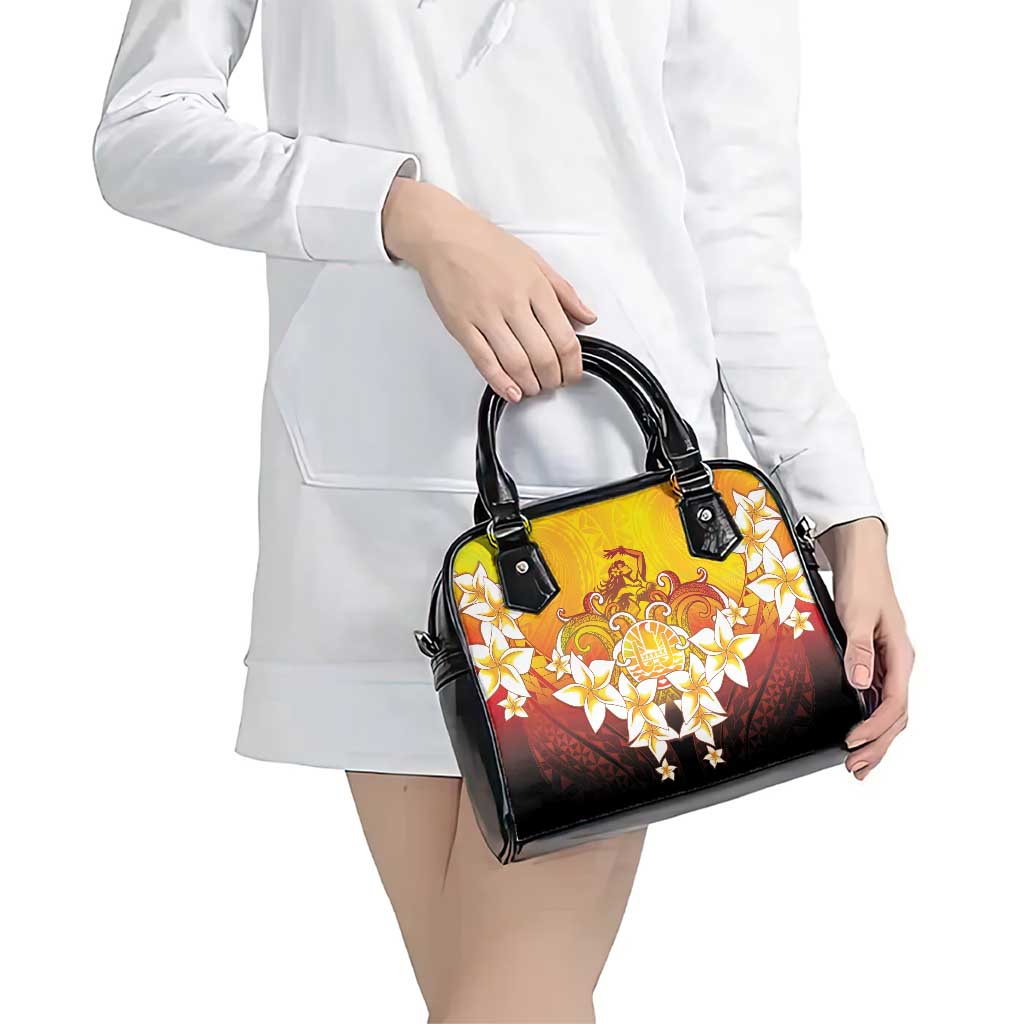 Tahiti Heiva Festival Shoulder Handbag Tahitian Vahine Plumeria Flowers