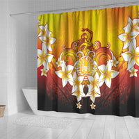 Tahiti Heiva Festival Shower Curtain Tahitian Vahine Plumeria Flowers LT05 - Polynesian Pride
