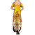 Tahiti Heiva Festival Summer Maxi Dress Tahitian Vahine Plumeria Flowers