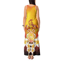 Tahiti Heiva Festival Tank Maxi Dress Tahitian Vahine Plumeria Flowers LT05 - Polynesian Pride