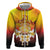 Tahiti Heiva Festival Zip Hoodie Tahitian Vahine Plumeria Flowers
