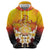 Tahiti Heiva Festival Zip Hoodie Tahitian Vahine Plumeria Flowers