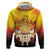 Tahiti Heiva Festival Zip Hoodie Tahitian Vahine Plumeria Flowers