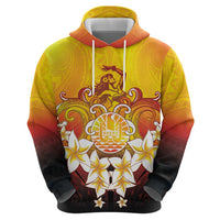 Tahiti Heiva Festival Zip Hoodie Tahitian Vahine Plumeria Flowers LT05 - Polynesian Pride