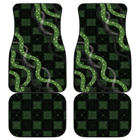 Hawaiian Quilt Car Mats Pele Hair Hinahina Lei Black Version