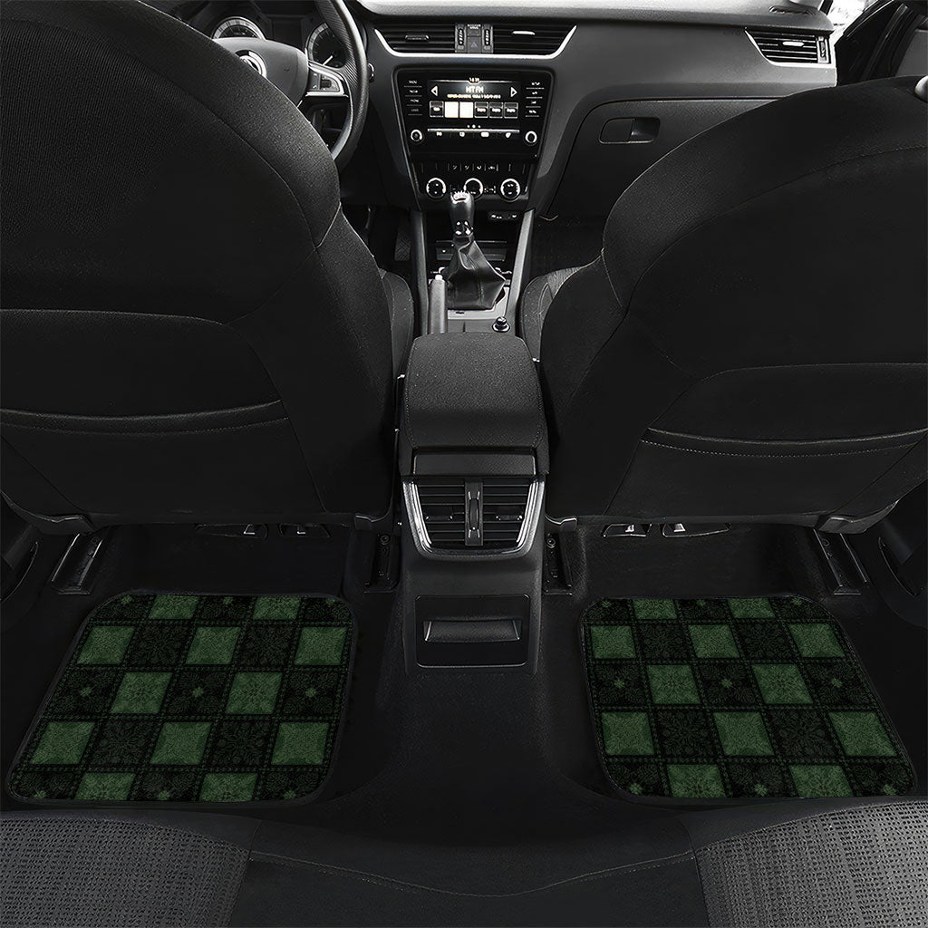 Hawaiian Quilt Car Mats Pele Hair Hinahina Lei Black Version
