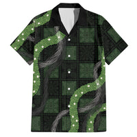 Hawaiian Quilt Hawaiian Shirt Pele Hair Hinahina Lei Black Version