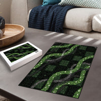 Hawaiian Quilt Puzzle Pele Hair Hinahina Lei Black Version