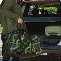 Hawaiian Quilt Travel Bag Pele Hair Hinahina Lei Black Version LT05 - Polynesian Pride