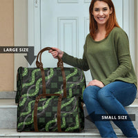 Hawaiian Quilt Travel Bag Pele Hair Hinahina Lei Black Version LT05 - Polynesian Pride
