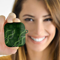 Hawaiian Quilt AirPods Case Pele Hair Hinahina Lei Green Version LT05 - Polynesian Pride